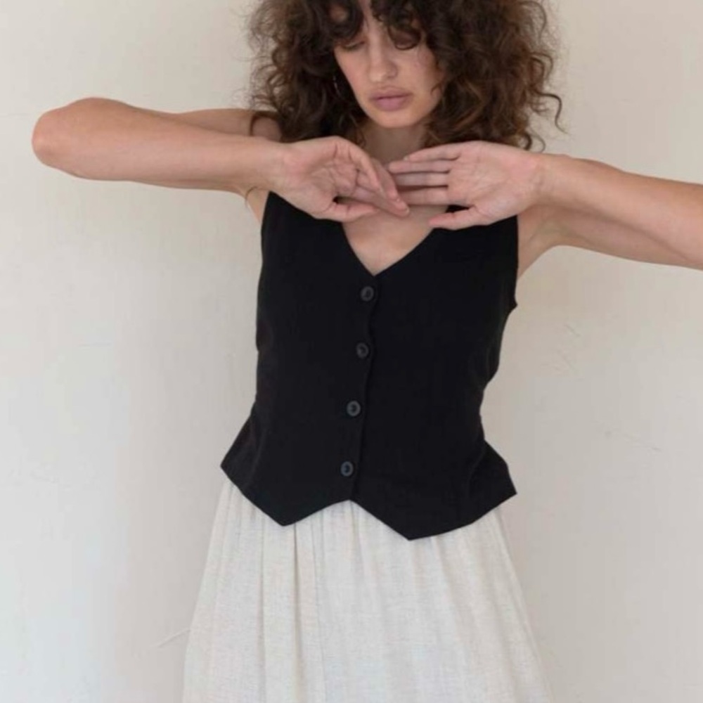 Rachel Pally Linen Louie Vest XS